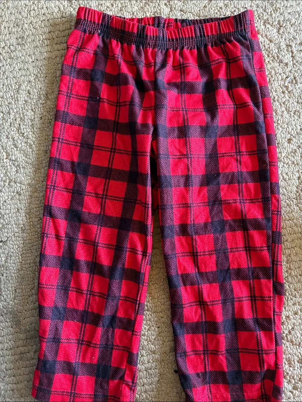 Carter's Red and Black Plaid Kids Pajama Set
